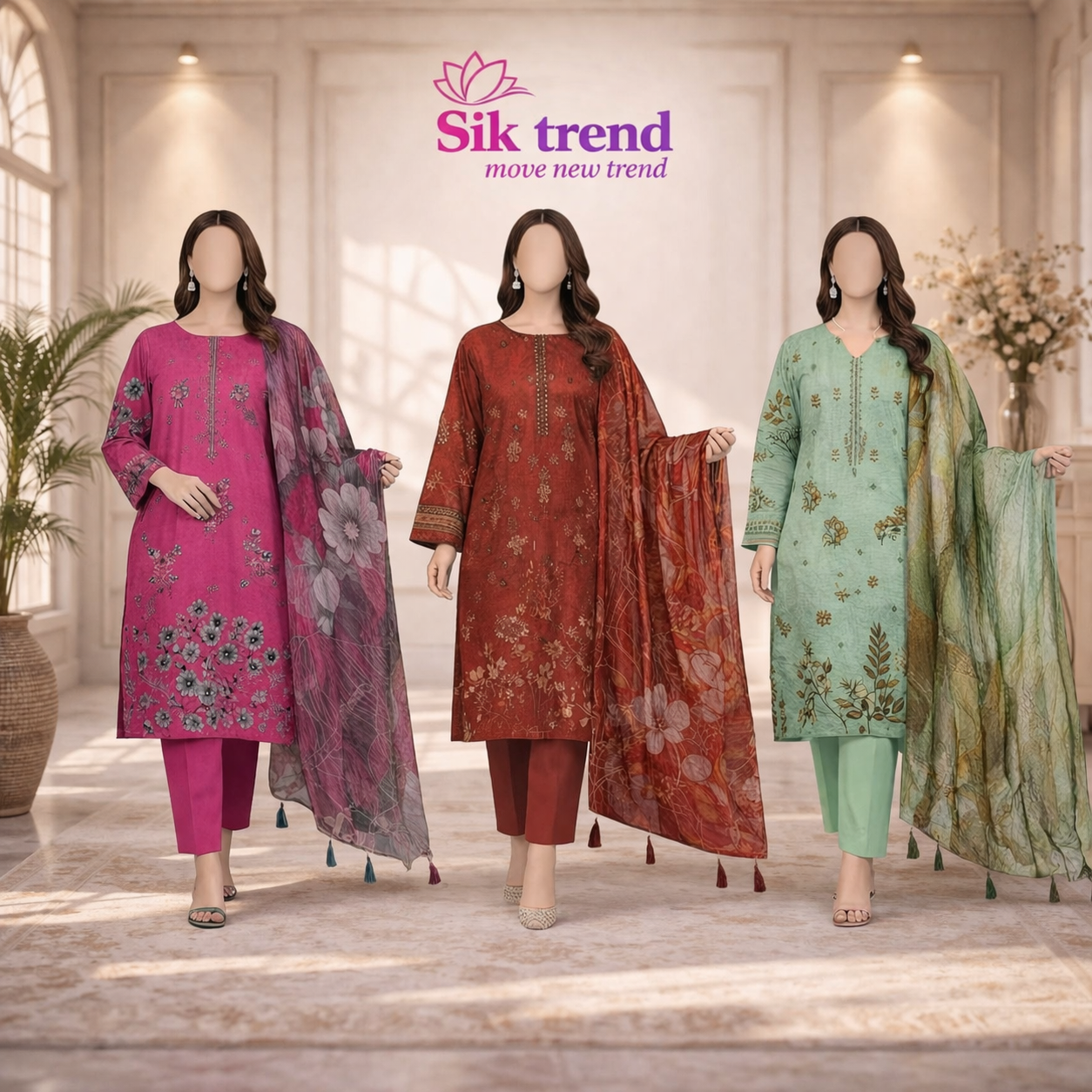 Sik Trend – Olive Noor Ladies Suit