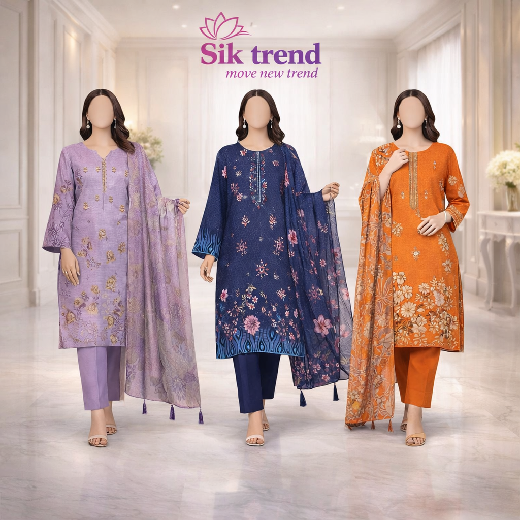 3-Piece Embroidered Suit